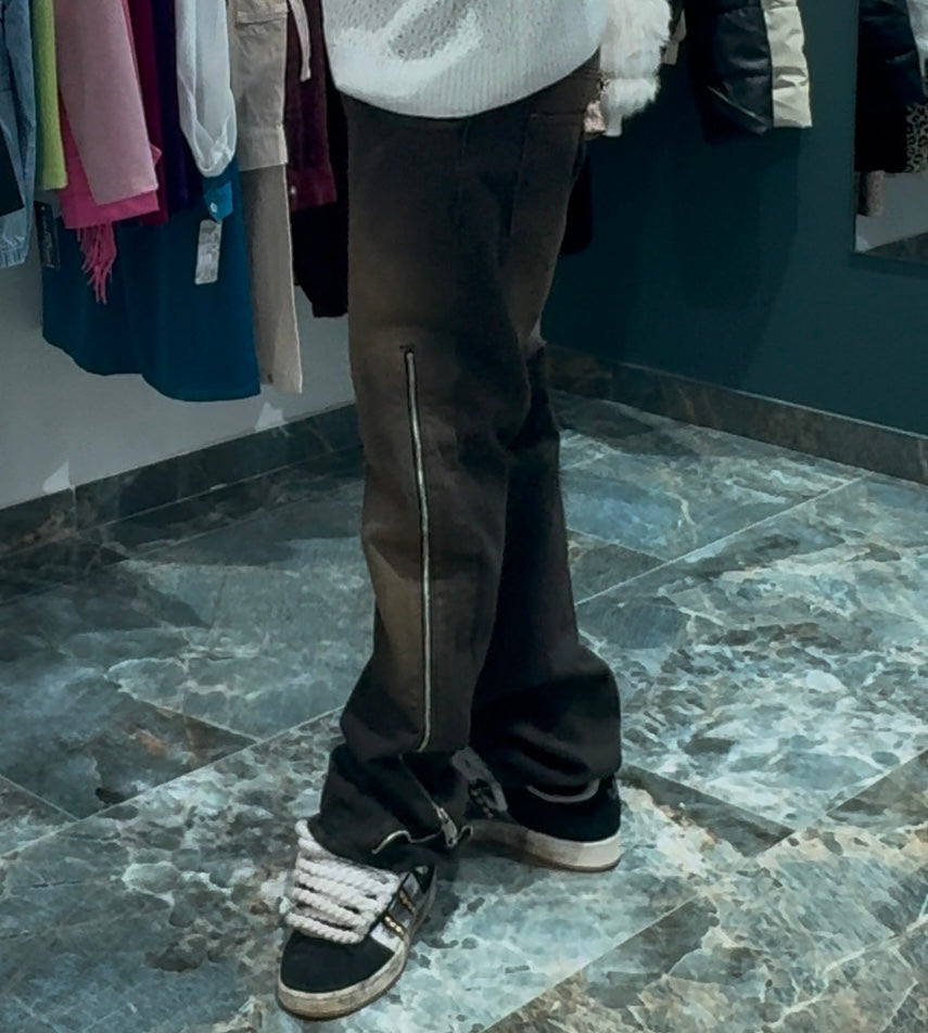 Jeans baggy zip
