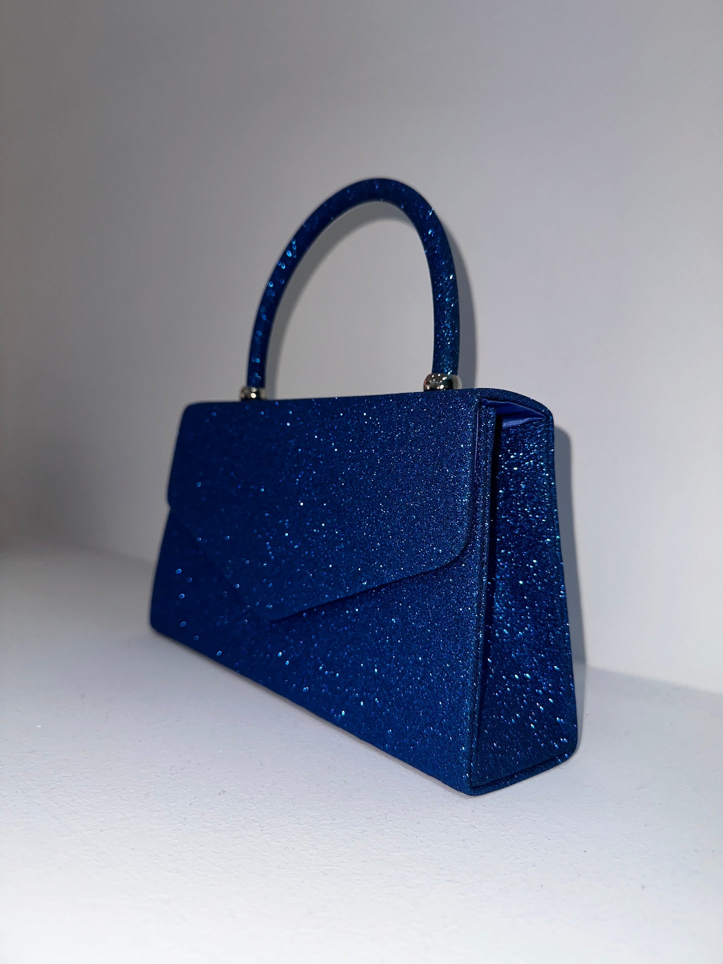 Borsa glitterata blu