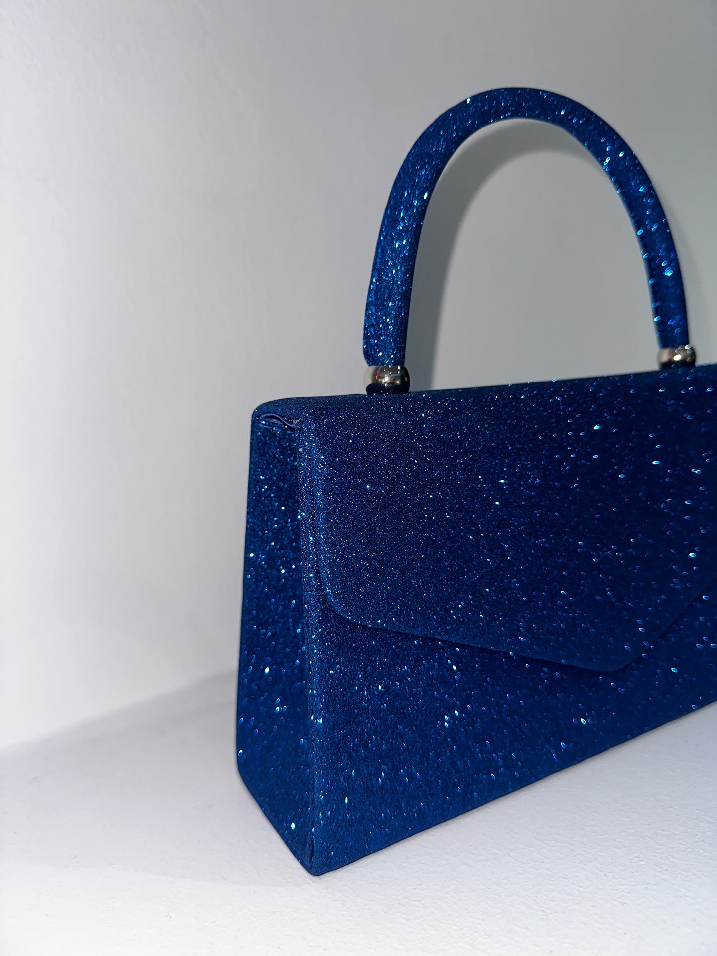 Borsa glitterata blu