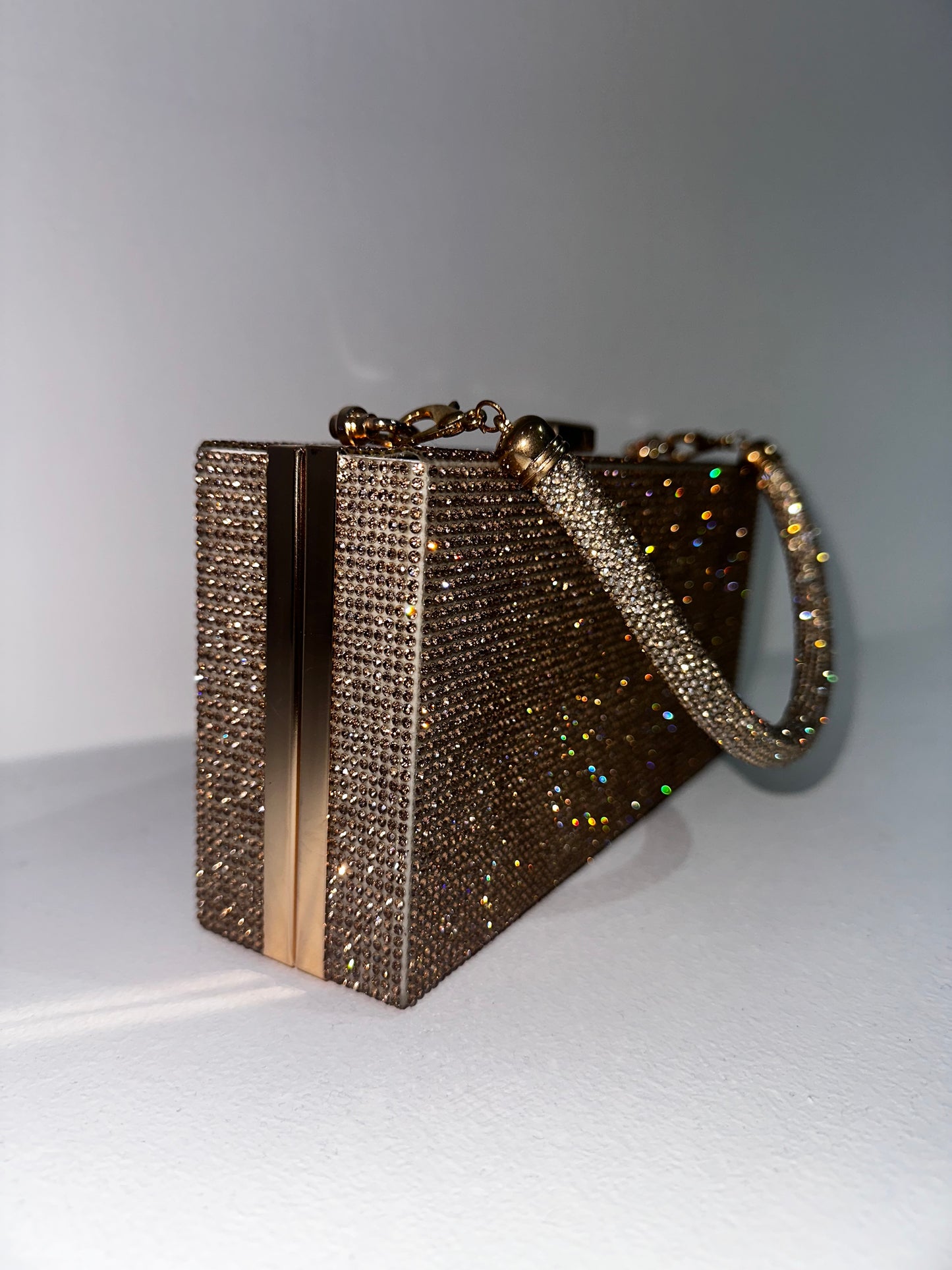 Borsa brillantini quadrata