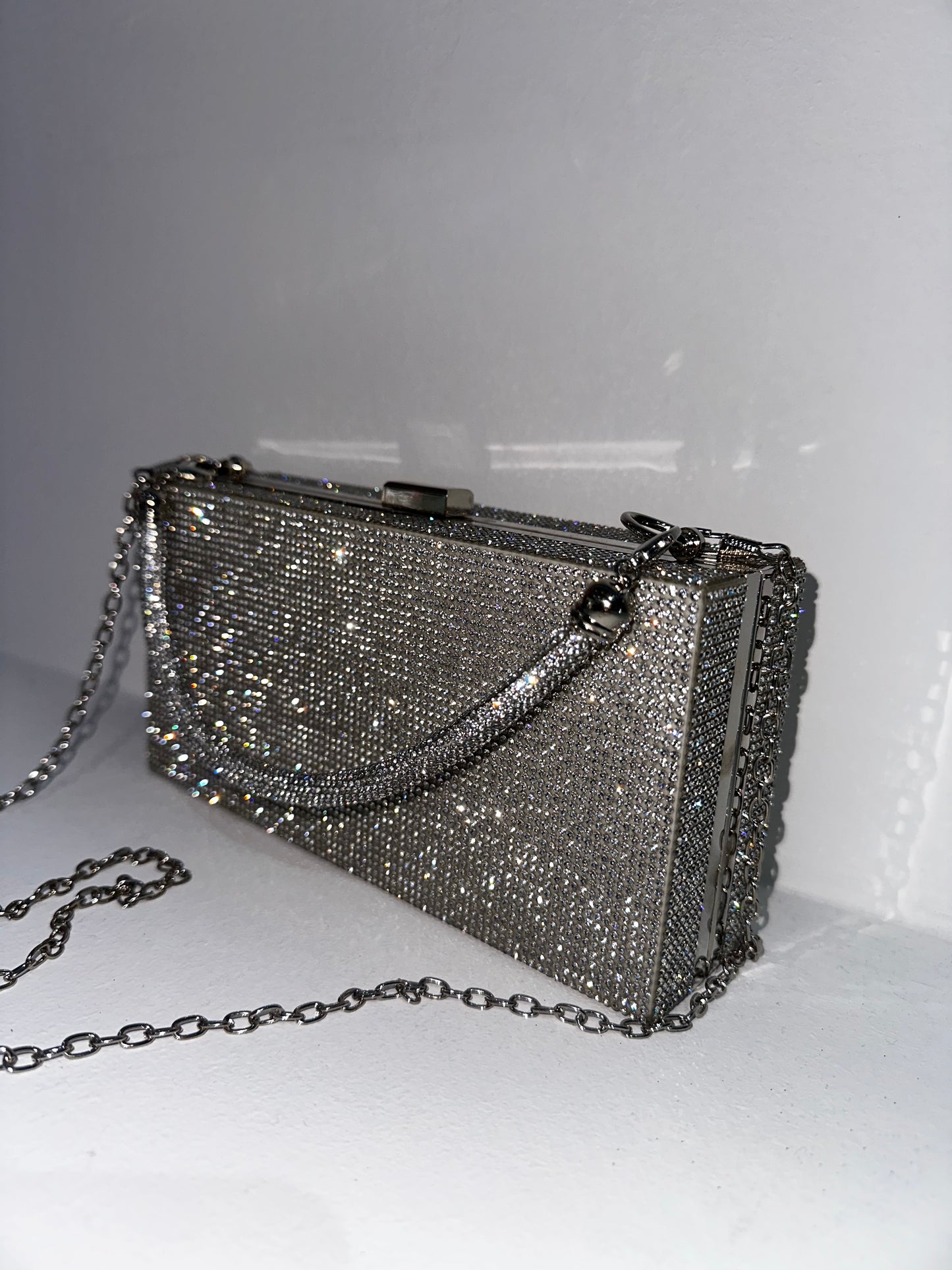 Borsa brillantini quadrata