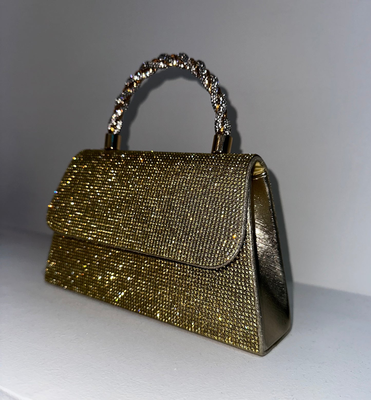 Borsa brillantini in oro
