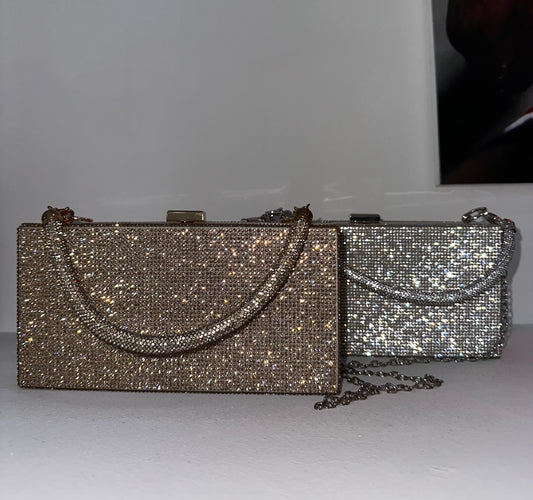 Borsa brillantini quadrata