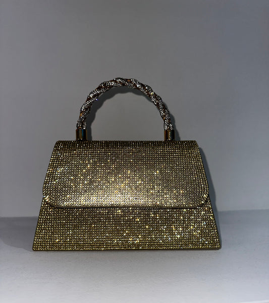 Borsa brillantini in oro