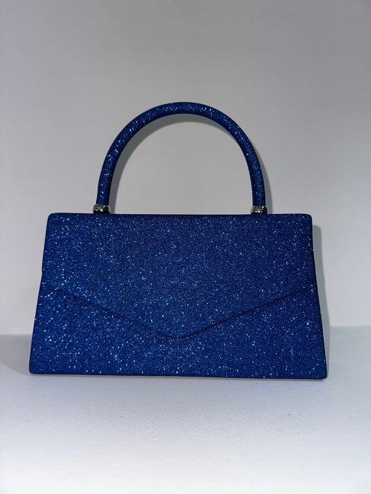 Borsa glitterata blu